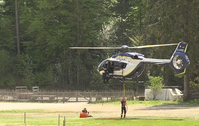 Waldbrand am Saurüsselkopf - Löscheinsatz