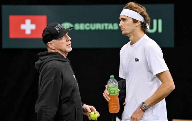 Boris Becker und Alexander Zverev