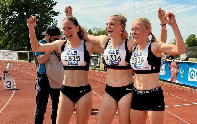 Das erfolgreiche Team des VfL (von links nach rechts): Lea Spieß, Lilly Streuber und Emilia Grams.