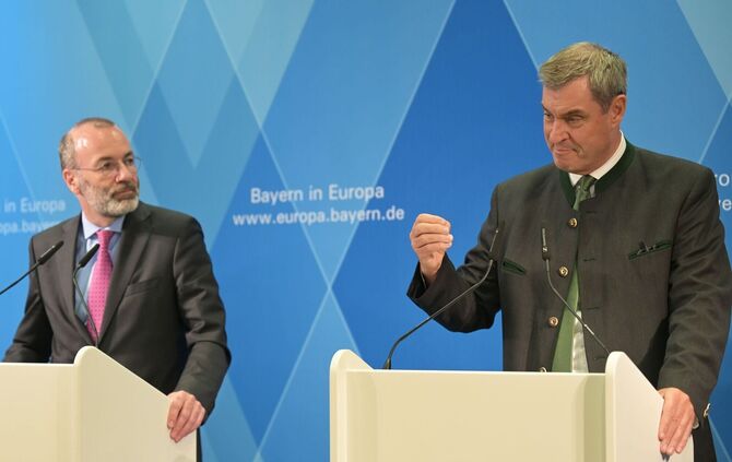 Söder und bayerisches Kabinett in Brüssel