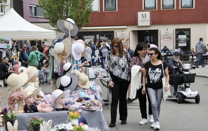 Der Maitreff findet wieder statt. Der Flohmarkt wird in der Welzheimer Straße (Standort 4) aufgebaut (Archivfoto).