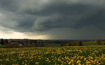 Dunkle Wolken und Gewitter wird es auch in den kommenden Tagen geben. (Archivbild)
