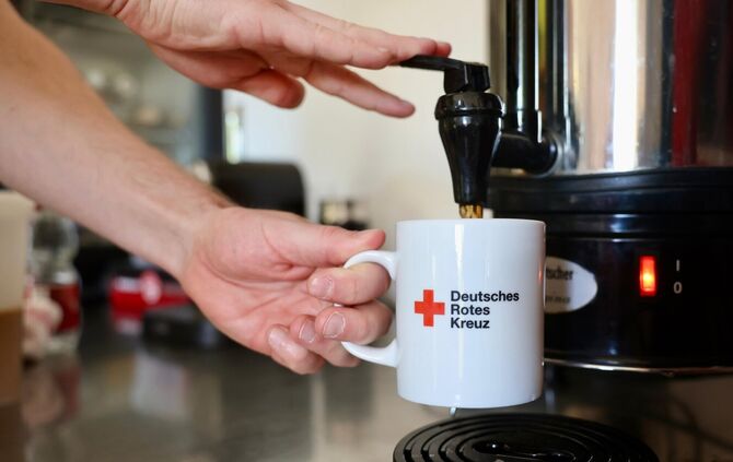 Etwa 30 Liter Kaffee werden täglich auf der DRK-Wasenwache getrunken.