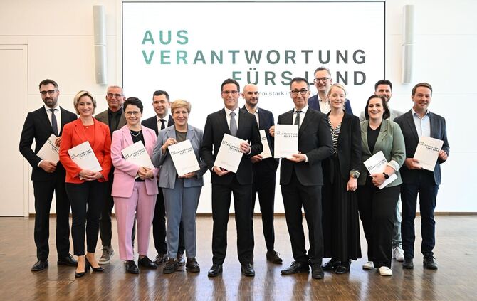 Vorstellung Koalitionsvertrag in Baden-Württemberg