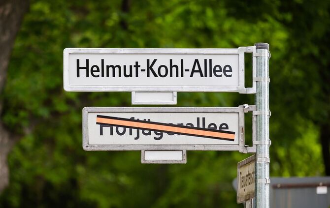 Einweihung der Helmut-Kohl-Allee