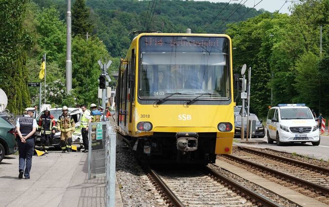 Stadtbahn-Unfall in Stuttgart