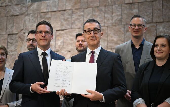 Unterzeichnung Koalitionsvertrag in Baden-Württemberg