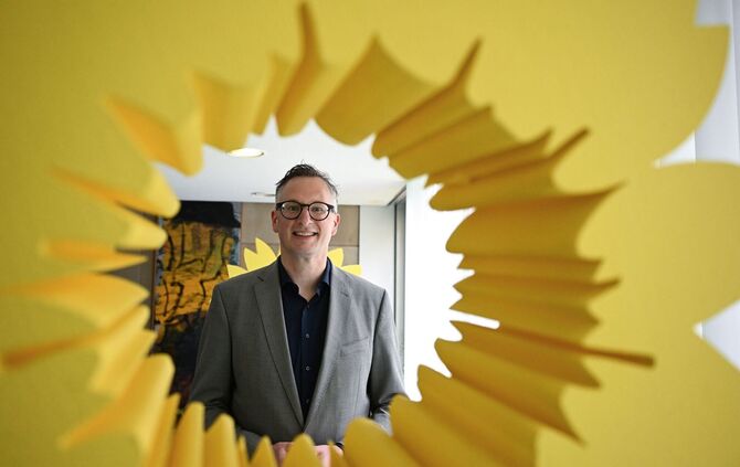 Fraktionssitzung der Grünen - Andreas Schwarz