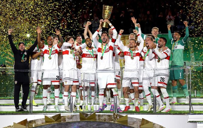 Im vergangenen Jahr reckte VfB-Kapitän Atakan Karazor den DFB-Pokal in den Berliner Nachthimmel – gibt es am 23. Mai die Wiederh