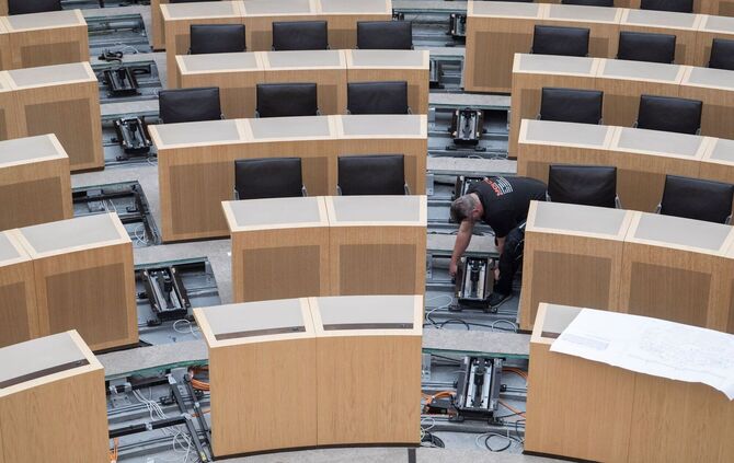 Umbau im Landtag von Baden-Württemberg