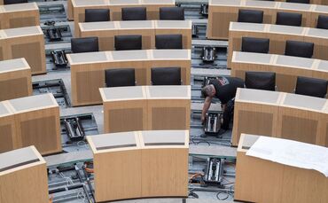 Umbau im Landtag von Baden-Württemberg