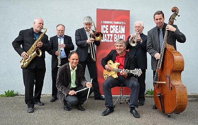 Die Ice-Cream Jazz-Band spielt am 5. Juli beim Jazz-Frühschoppen im Biergarten Schwaneninsel.
