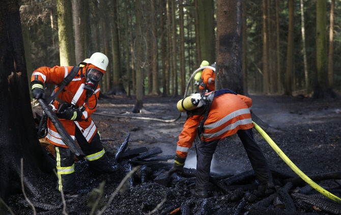 Wenn es im Wald brennt, muss die Feuerwehr schnell sein. (Archivbild)