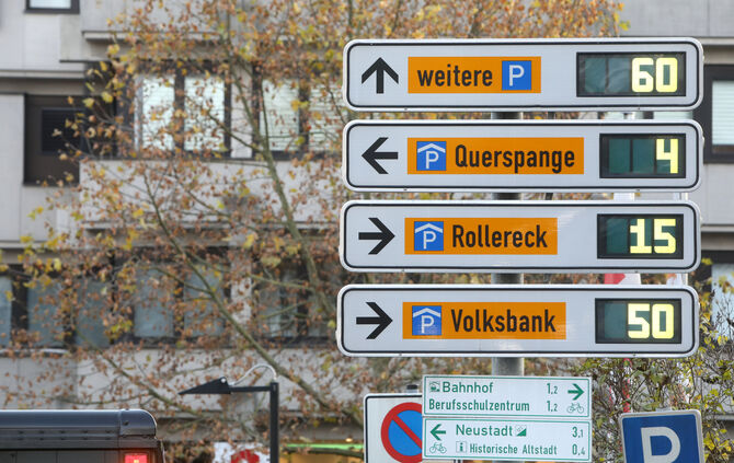 Das Parkleitsystem in Waiblingen (Archivfoto).