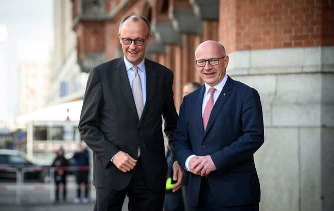 Friedrich Merz und Kai Wegner