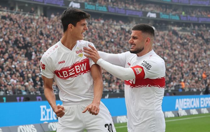 Chema Andrés (links) sorgte für das frühe 1:0 für den VfB Stuttgart.