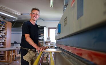 Armin Rummelspacher, Schreiner bei der Firma Negele.
