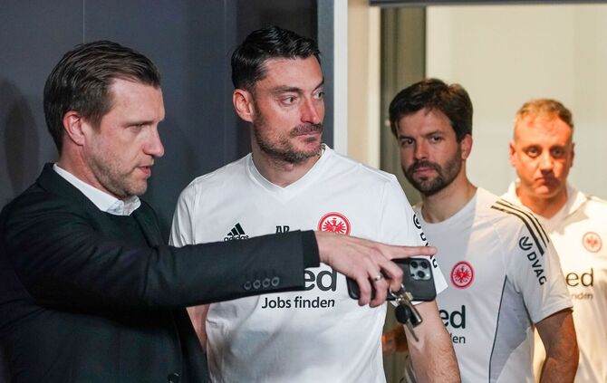 Markus Krösche und Albert Riera