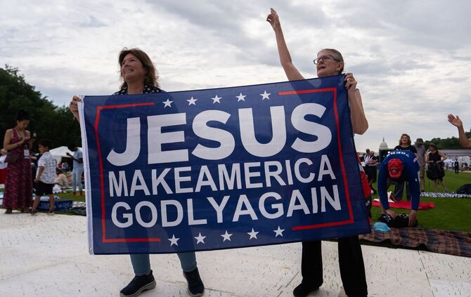 Gebetsveranstaltung konservativer Christen zu 250 Jahre USA