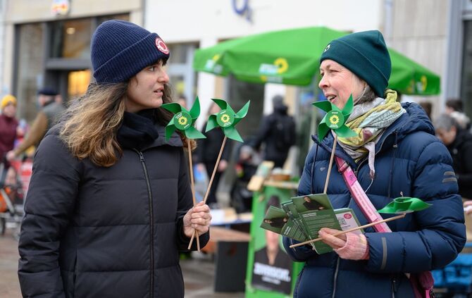 Marie Kollenrott im Wahlkampf