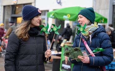 Marie Kollenrott im Wahlkampf