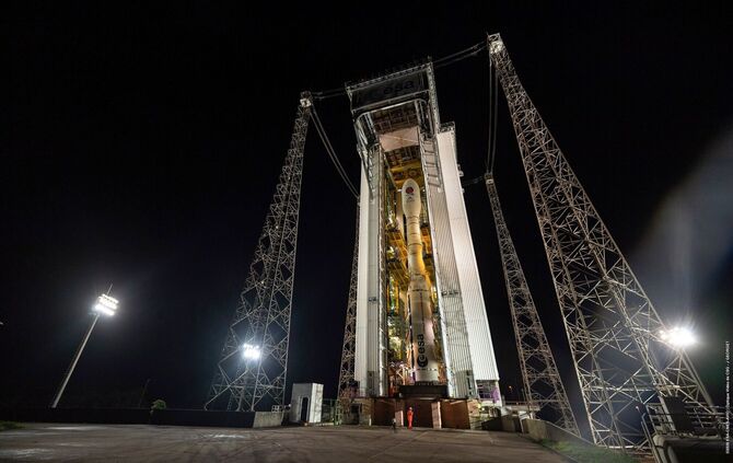 Eine Vega-C-Rakete nahm den Satelliten an Bord.