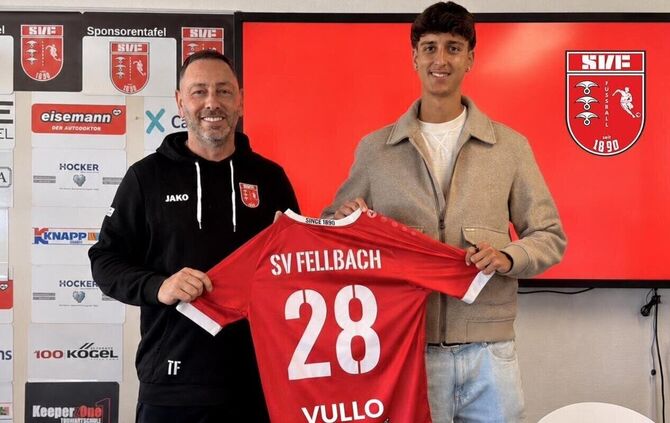 Luca Vullo (rechts) mit SVF-Sportdirektor Theo Fringelis.