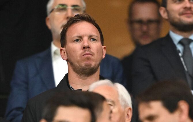 Julian Nagelsmann schaute sich das Endspiel in Istanbul im Stadion an.