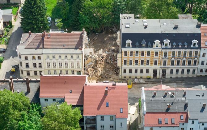 Nach dem Hauseinsturz in Görlitz