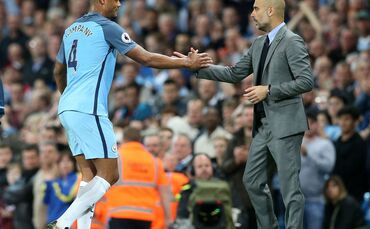 Vincent Kompany und Pep Guardiola