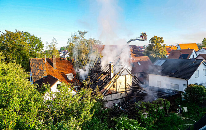 Am frühen Samstagmorgen kam es zu einem Brand in Bittenfeld.