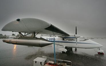 Hagelflieger bei schlechtem Wetter am Flughafen Stuttgart(Symbolfoto).
