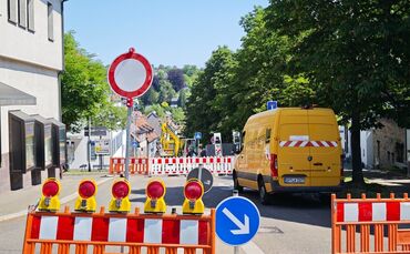 Baustelle in der Weingärtner Vorstadt in Waiblingen.