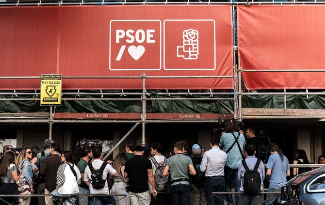 Polizeieinsatz bei Sanchez-Partei in Madrid
