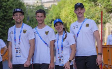 Das Erfolgs-Quartett der SV Winnenden (von links): Noah Sing, Silas Bauer, Mona Heller, und Maximilian Löw (hier bei der WM 2024