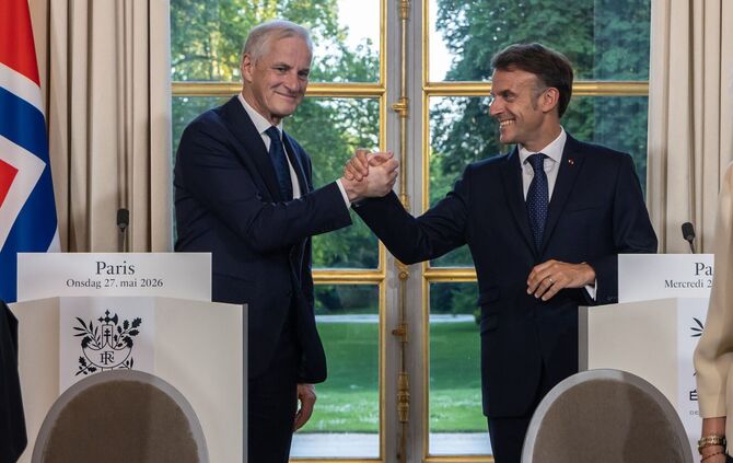 Norwegens Ministerpräsident Støre in Paris