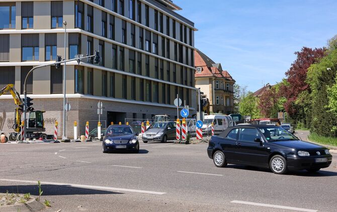 Die Baustelle beim Landratsamt in Waiblingen, an der AOK-Kreuzung (Archivfoto).