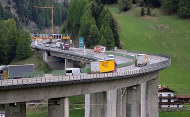 Vor der Sperrung der Brennerautobahn