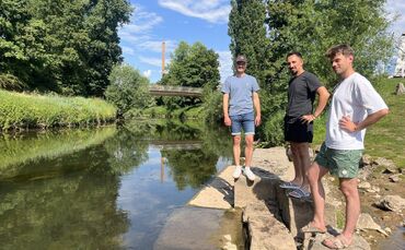 Die Köpfe hinter dem Projekt: Veit Auch (32), Antonios Gampouras (36) und David Auch (29)