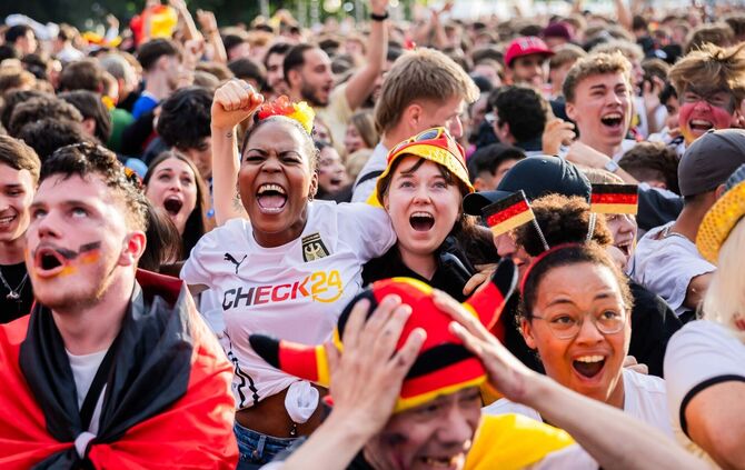 Fußballfans in Berlin