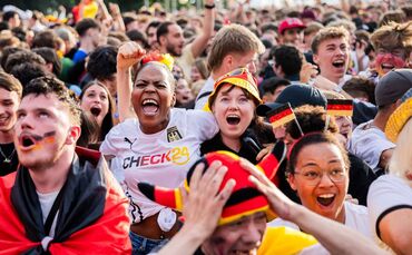 Fußballfans in Berlin