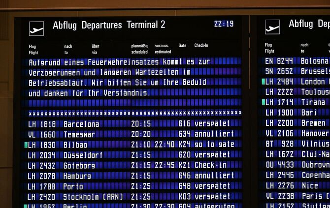 Flughafen München stellt teilweise Betrieb ein