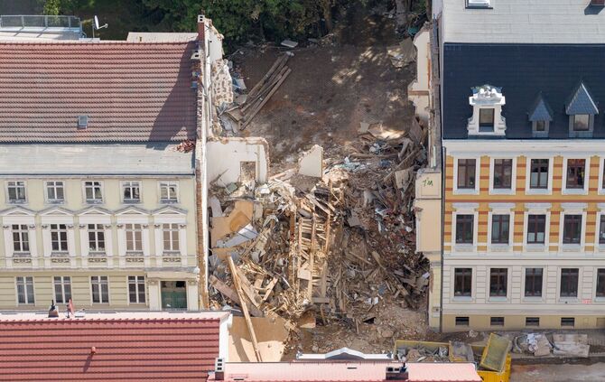 Nach dem Hauseinsturz in Görlitz