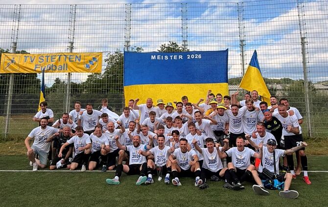 Der TV Stetten feierte in Plüderhausen die Meisterschaft in der Kreisliga B.