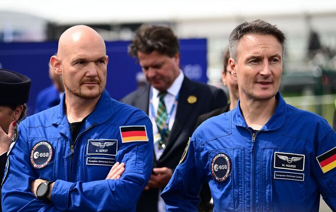 Astronauten Gerst und Maurer