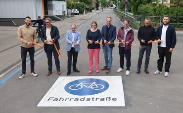 Freude über die neue Fahrradstraße in Schorndorf.