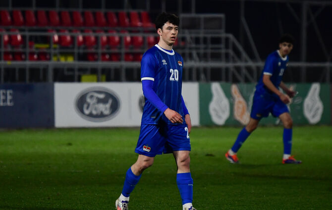 Bruno Poitner im Liechtensteiner Nationaltrikot (hier beim U21-Spiel gegen Nordmazedonien im April).