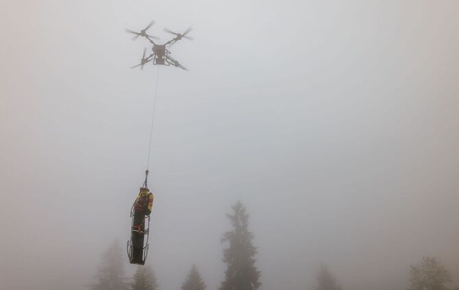 Vorstellung einer neuen Bergwacht-Lastendrohne
