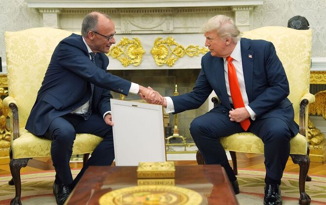 US-Präsident Trump empfängt Bundeskanzler Merz
