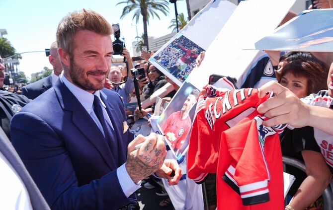 Stern auf dem Hollywood Walk of Fame für David Beckham